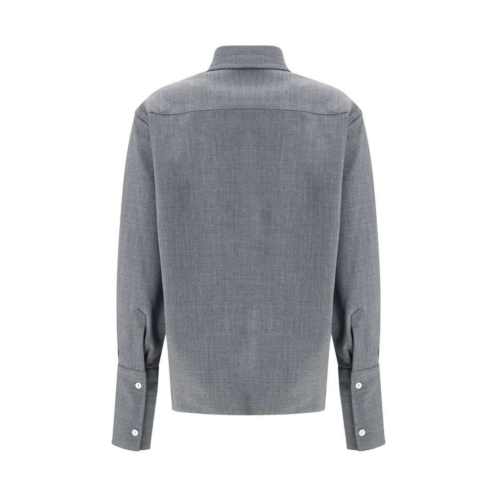 The Latest Gray Wool Oves Aries Shirt