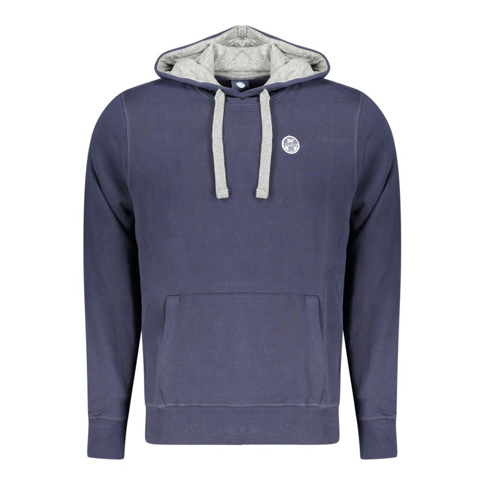 North Sails Blue Cotton Men's Hooded Sweatshirt North Sails