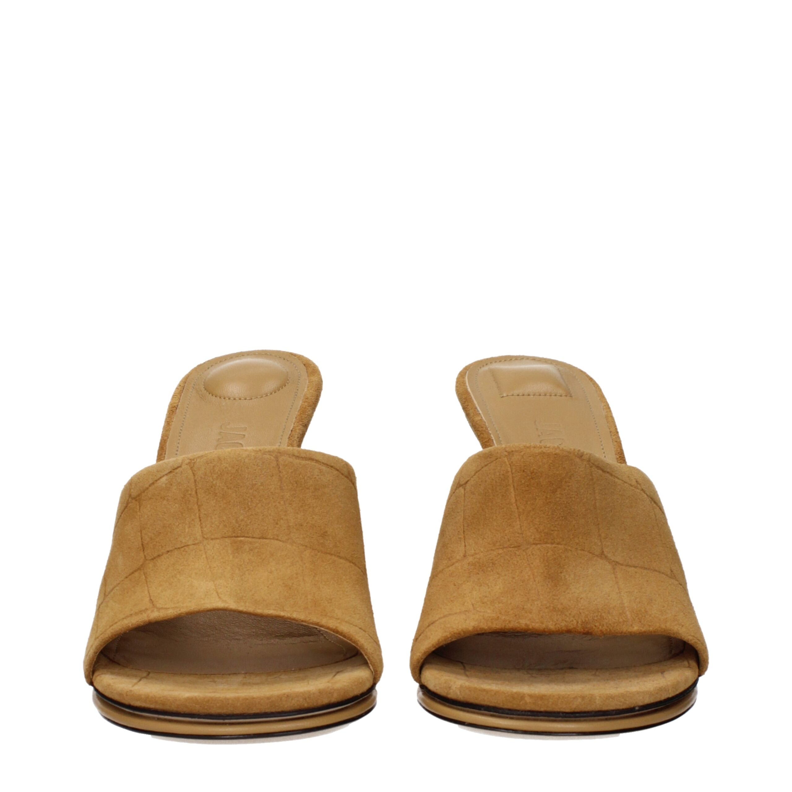 Jacquemus Brown Leather Stiletto Heel Sandals