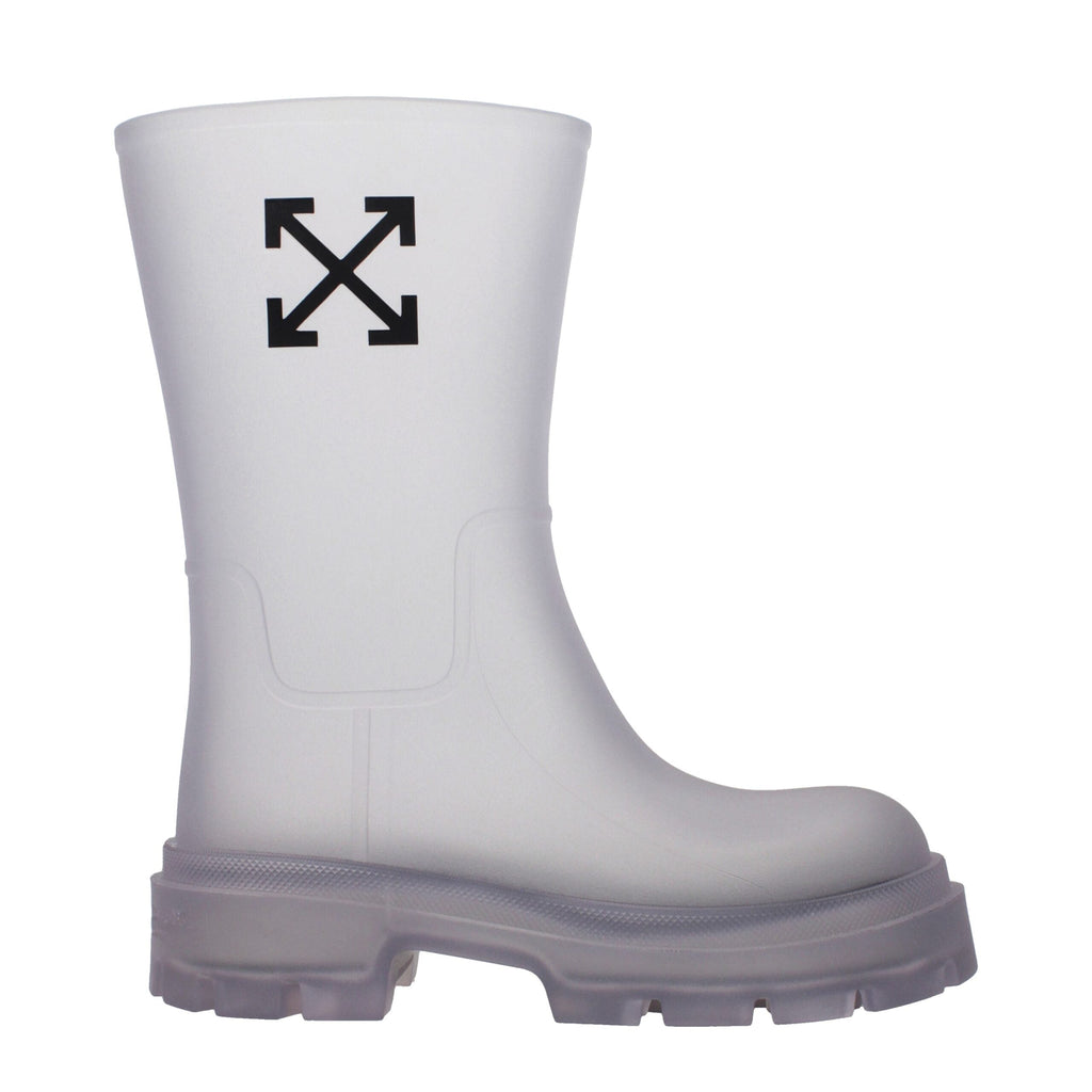 Off-White Transparent Pvc Ankle Boots