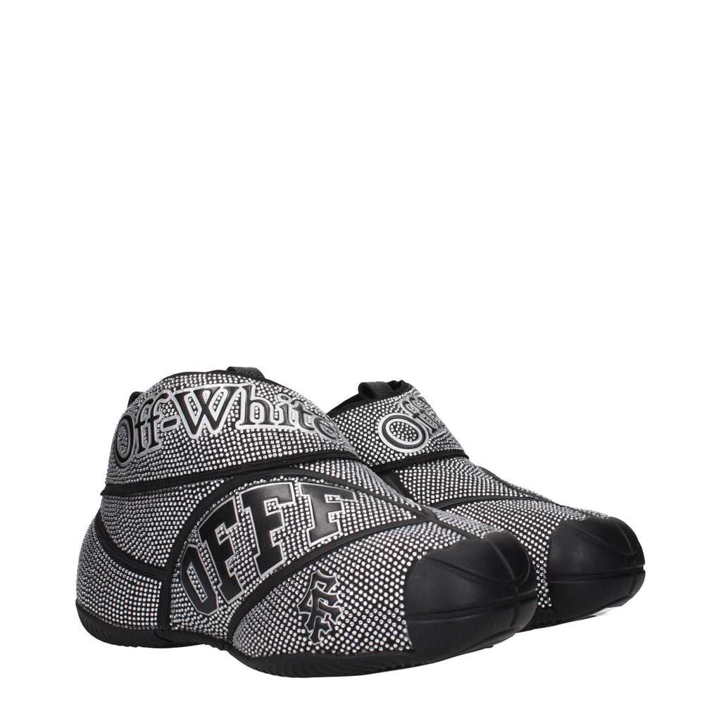 Off-White Black Cotton Sneakers