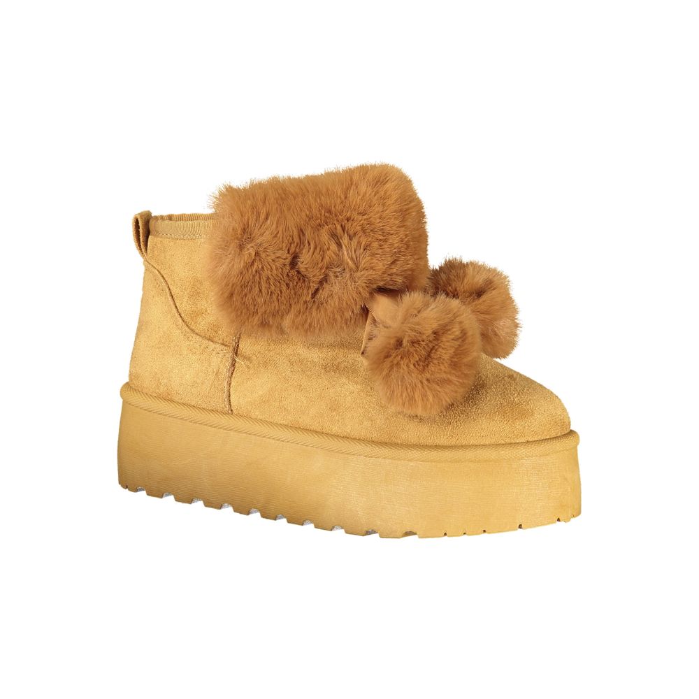 Laura Biagiotti Marrone Poliestere Women Ankle Boot