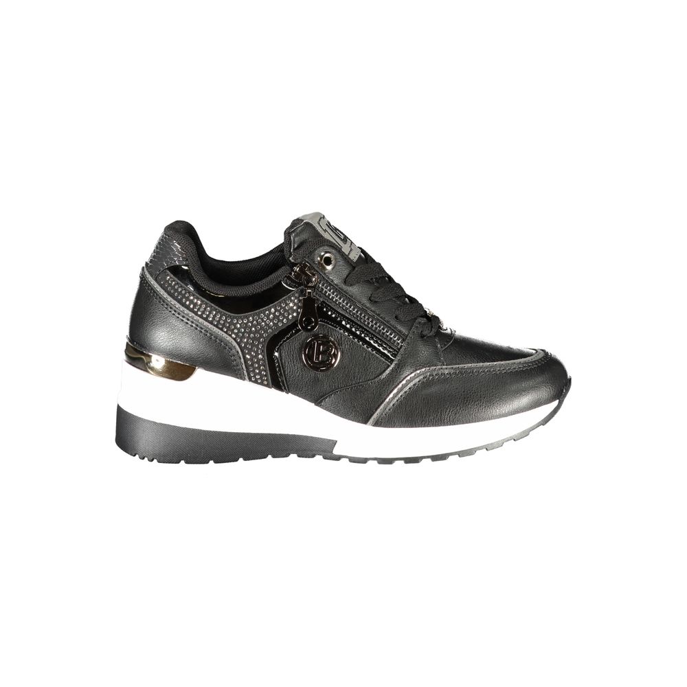 Laura Biagiotti Black Polyurethane Women Sneaker Laura Biagiotti