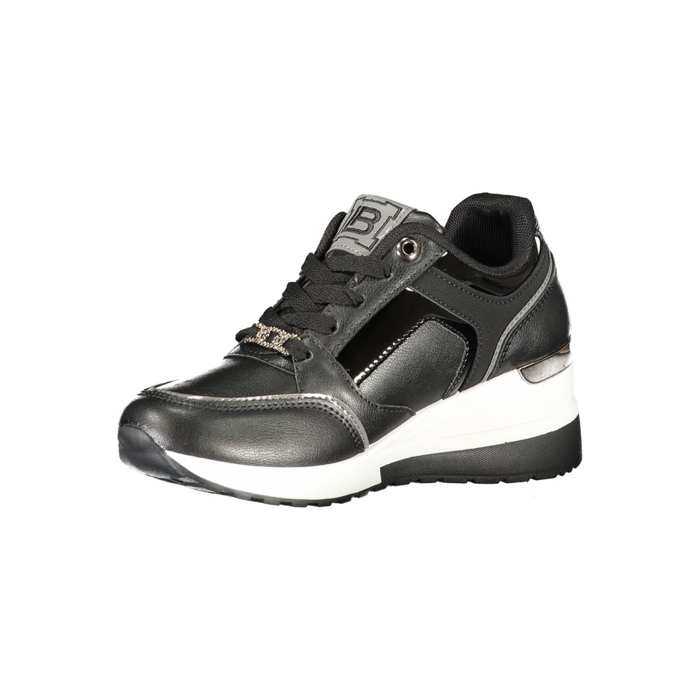 Laura Biagiotti Black Polyurethane Women Sneaker Laura Biagiotti