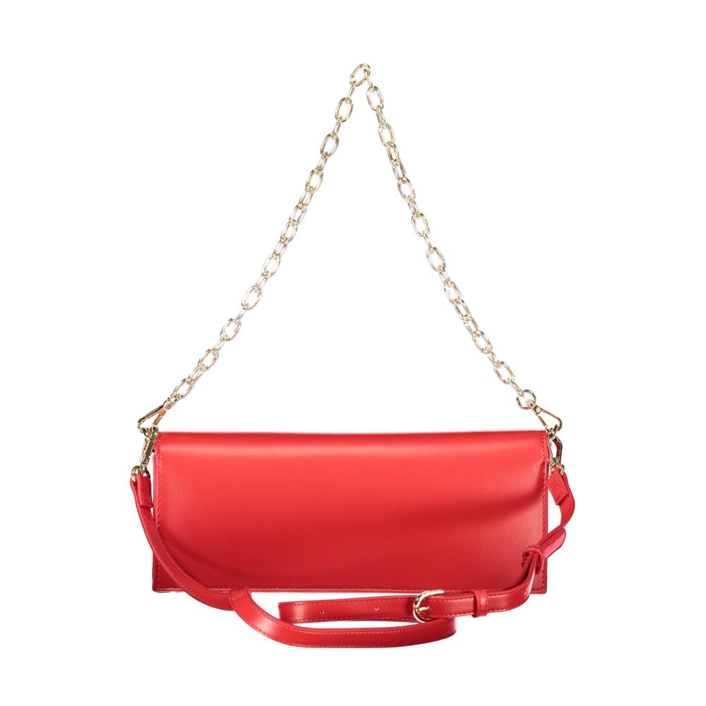 Mario Valentino Rosso Polyurethane Women's Shoulder Bag Mario Valentino
