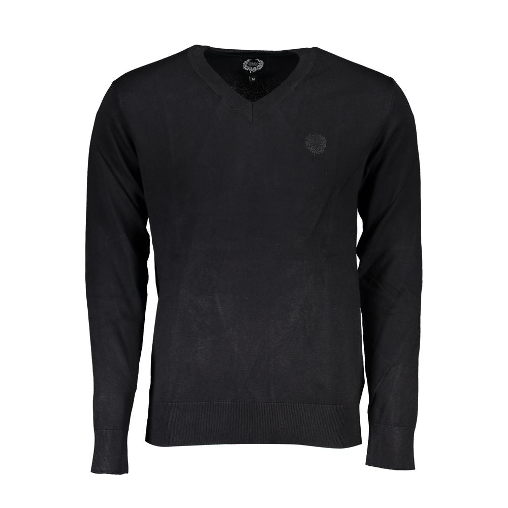 Gianmarco Venturi Black Viscose Men's Sweater Gianmarco Venturi