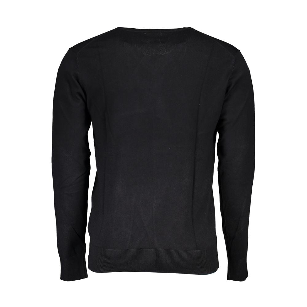 Gianmarco Venturi Black Viscose Men's Sweater Gianmarco Venturi
