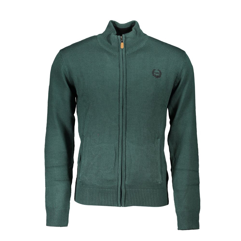 Gianmarco Venturi Verde Cotton Men Cardigan