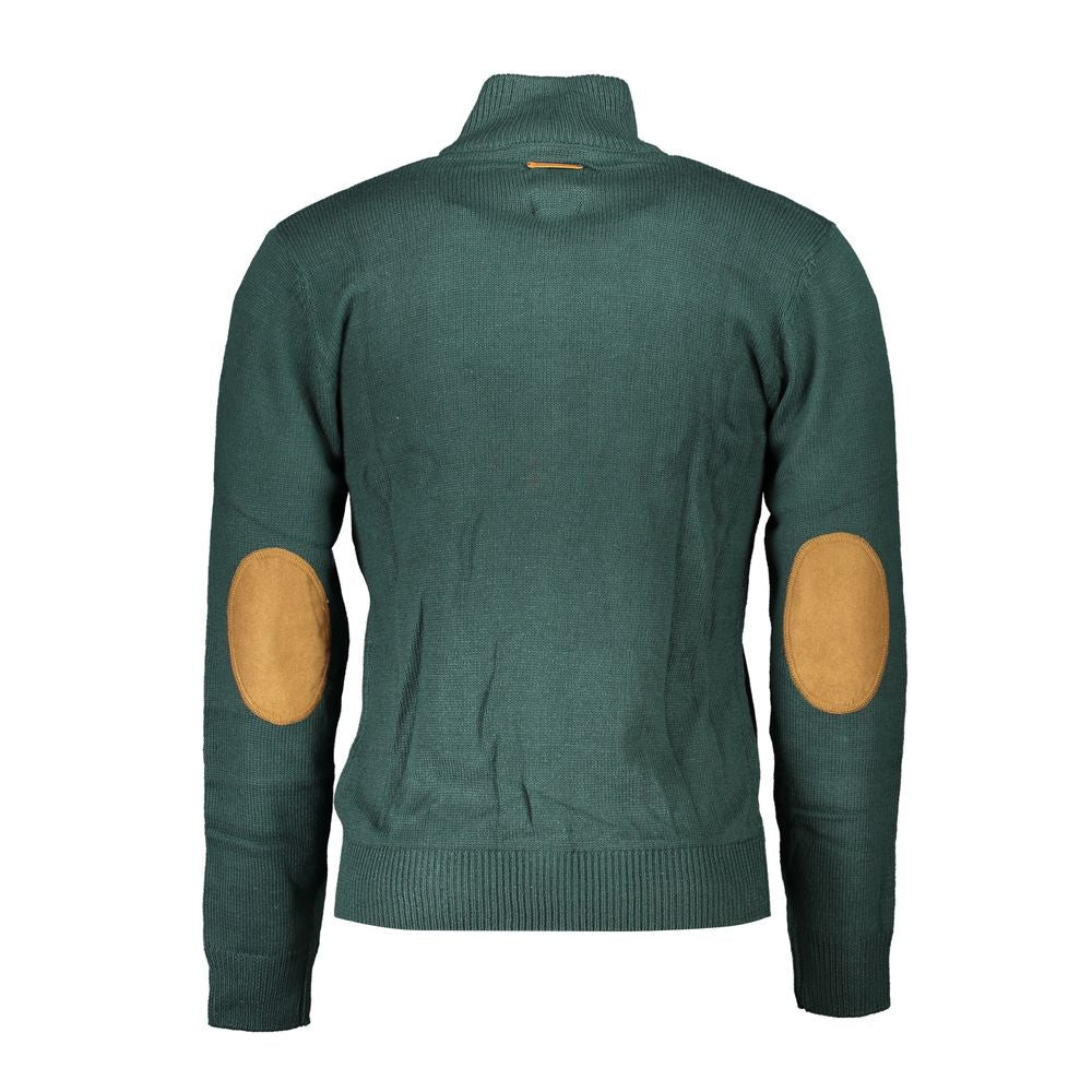 Gianmarco Venturi Verde Cotton Men Cardigan