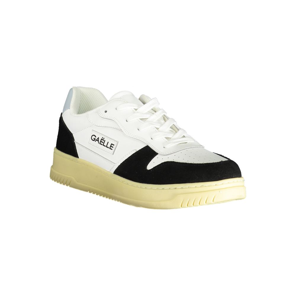 Gaelle Paris White Polyurethane Men Sneaker Gaelle Paris