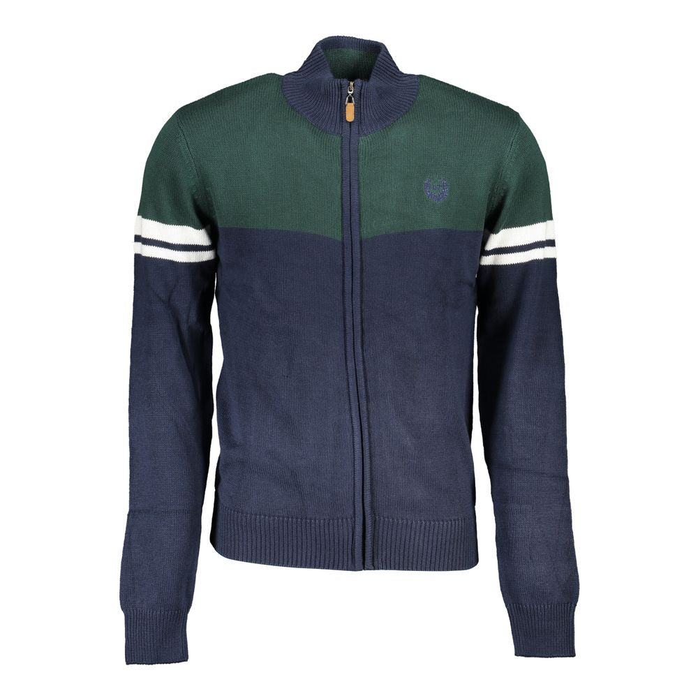 Gianmarco Venturi Blue Cotton Men's Cardigan