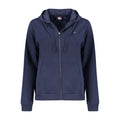 Norway 1963 Blue Cotton Women Sweatshirt with Hood and Zip