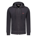 Rifle Blue Cotton Men's Hooded Sweatshirt