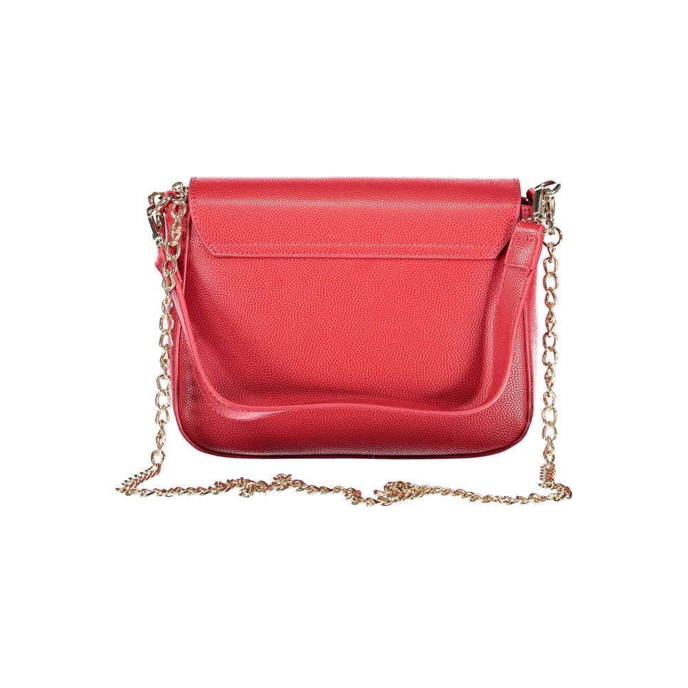 Mario Valentino Rosso Polyurethane Women's Bag With Removable Shoulder Strap