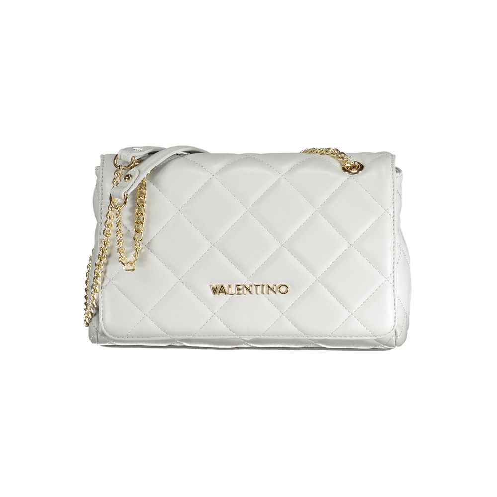 Mario Valentino Gray Polyurethane Women's Bag With Chain Shoulder Handle