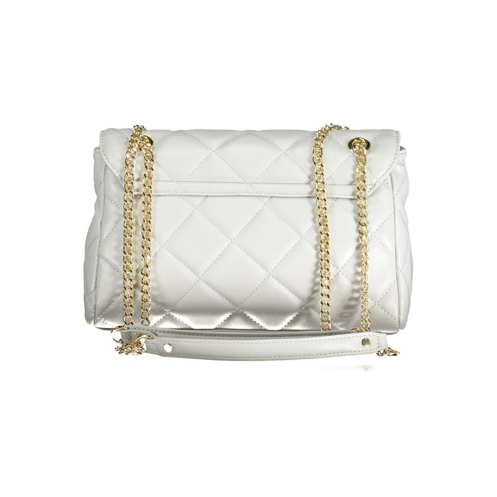 Mario Valentino Gray Polyurethane Women's Bag With Chain Shoulder Handle