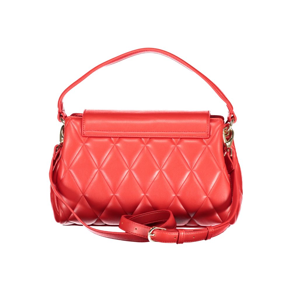 Mario Valentino Rosso Polyurethane Women's Bag with Adjustable Shoulder Strap