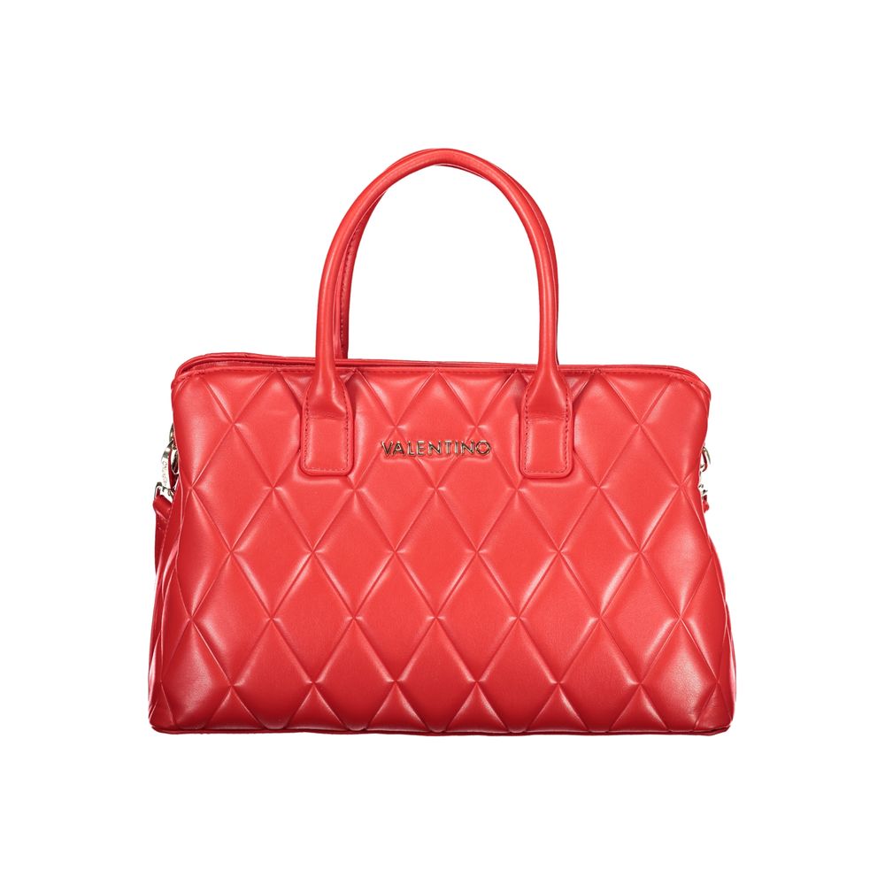 Mario Valentino Rosso Polyurethane Women's Bag with Handles and Compartments