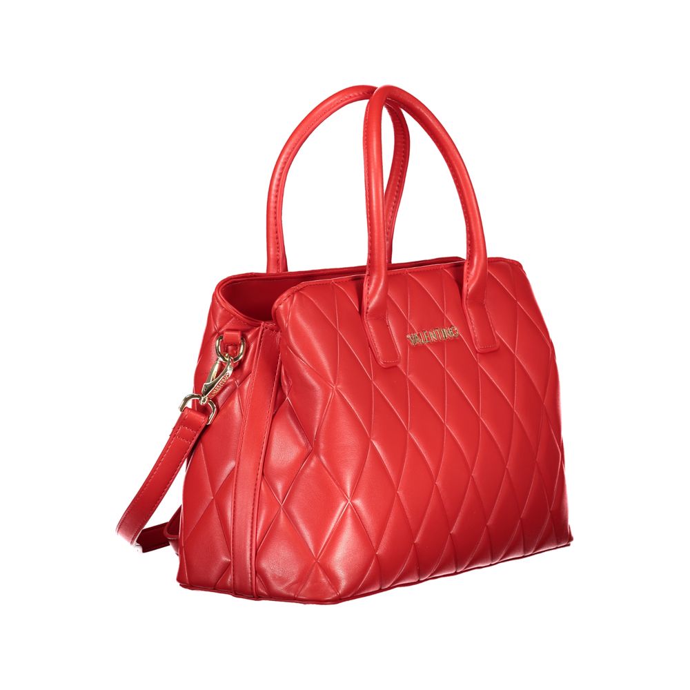 Mario Valentino Rosso Polyurethane Women's Bag with Handles and Compartments