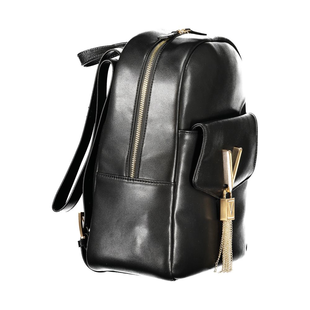 Mario Valentino Black Polyurethane Women's Backpack