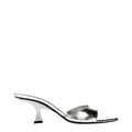 The Attico Gray Leather Flat Sandals