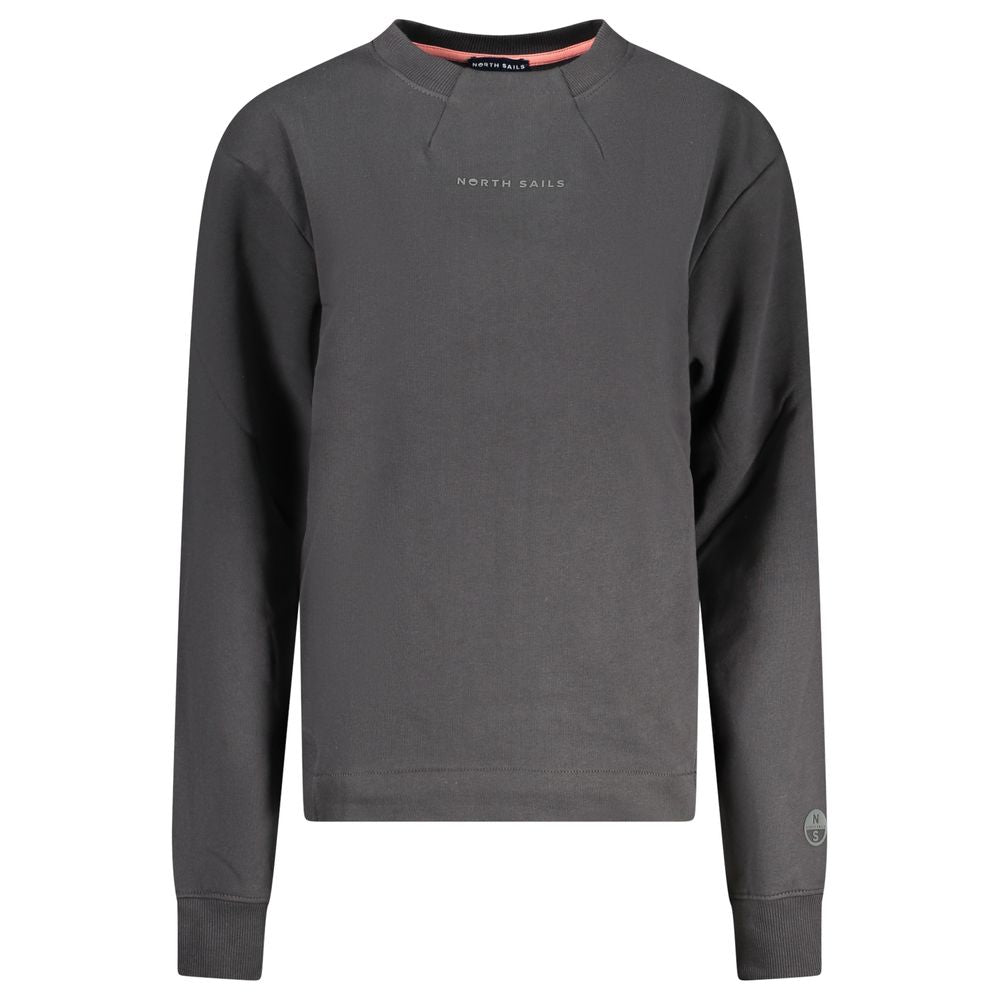 North Sails Black Cotton Women Sweatshirt North Sails