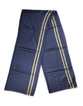 Dolce & Gabbana Blue Cashmere Neck Wrap Shawl Fringes Scarf