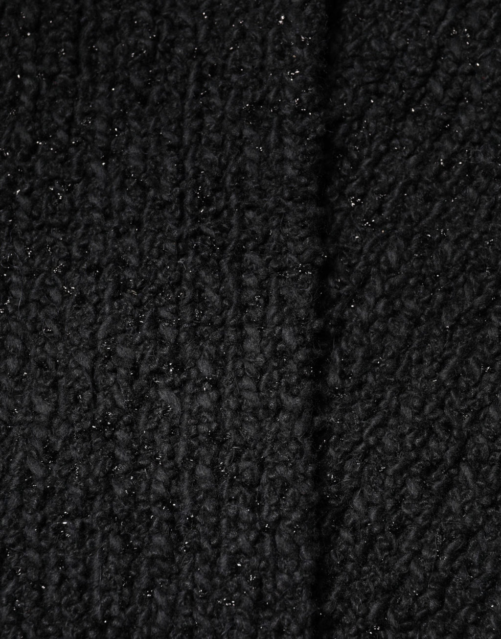Dolce & Gabbana Black Cashmere Knit Shawl Fringes Scarf