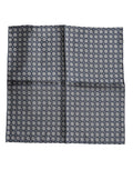 Dolce & Gabbana Blue Patterned Silk Square Handkerchief Scarf