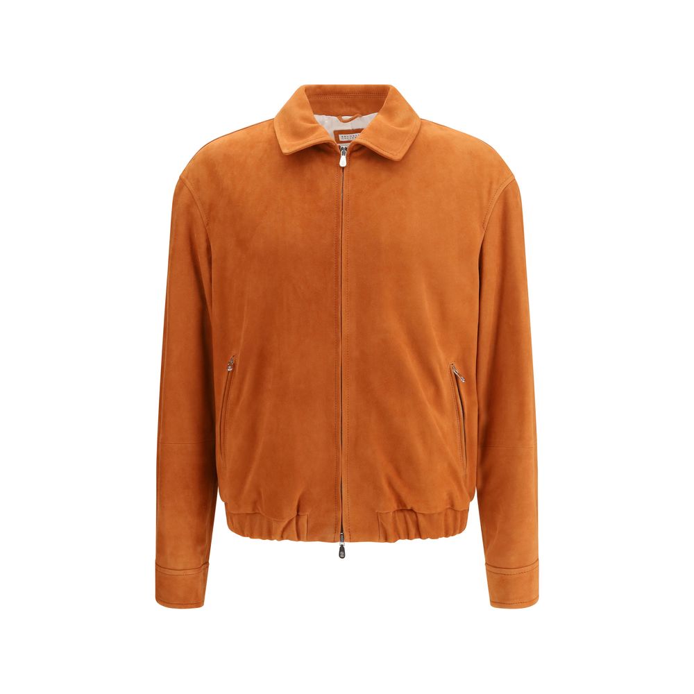 Brunello Cucinelli Multicolor Calf Leather Bos Taurus Leather Jacket