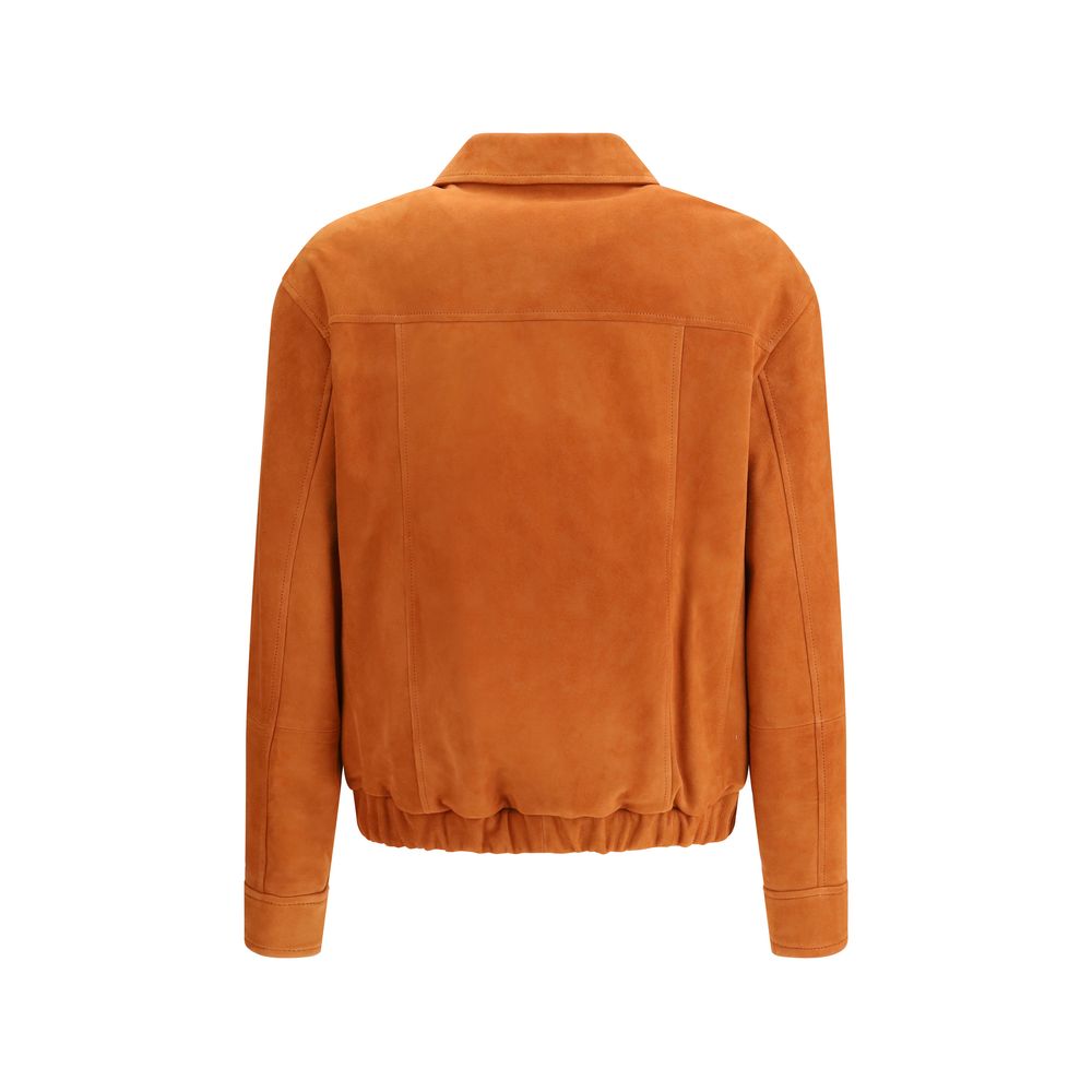 Brunello Cucinelli Multicolor Calf Leather Bos Taurus Leather Jacket