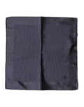 Dolce & Gabbana Blue Logo Silk Men Square Handkerchief Scarf