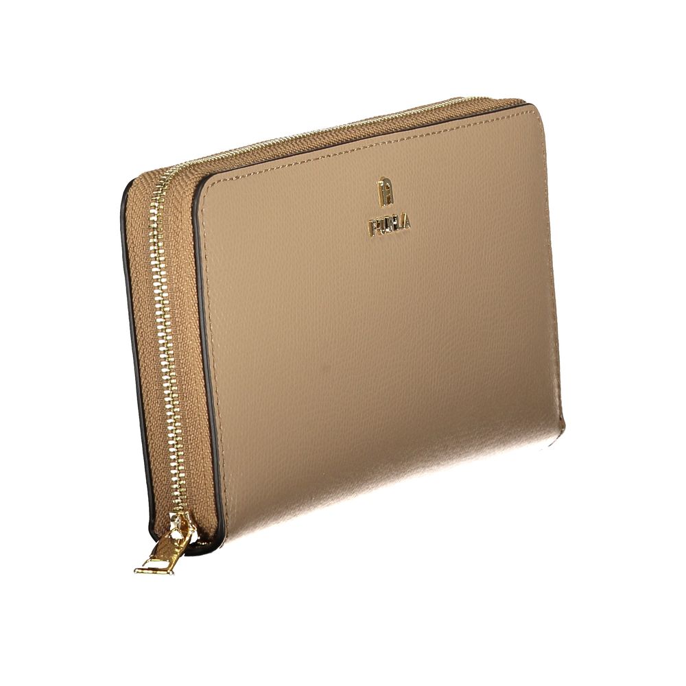 Furla Beige Leather Woman Wallet Furla