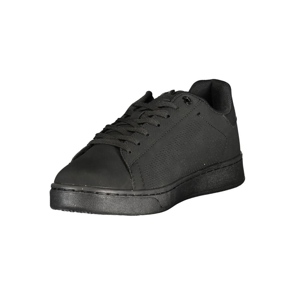 Gas Black Polyurethane Men Sneaker Gas