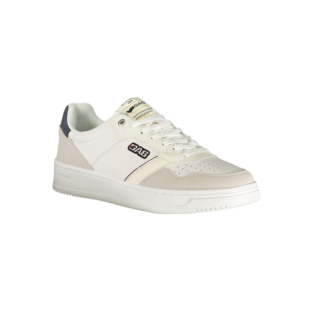 Gas White Polyester Men Sneaker Gas