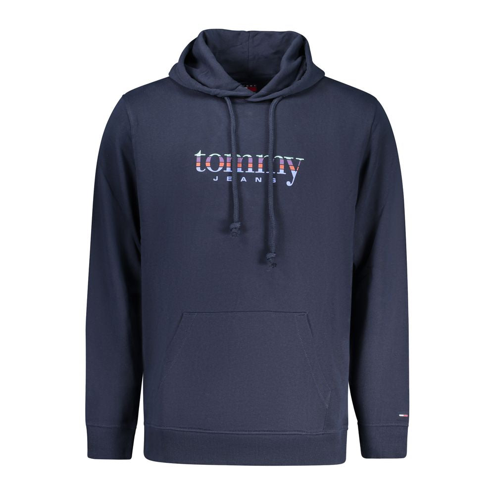 Tommy Hilfiger Blue Cotton Men Hoodie Tommy Hilfiger