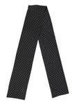 Dolce & Gabbana Black Polka Dot Neck Wrap Foulard 133.5cm x 12.5cm Scarf