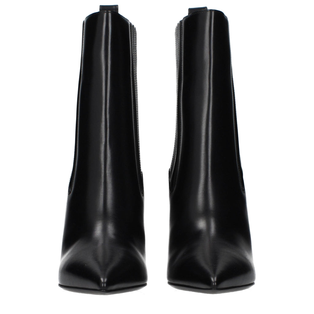 Valentino Garavani Black Leather Ankle Boots
