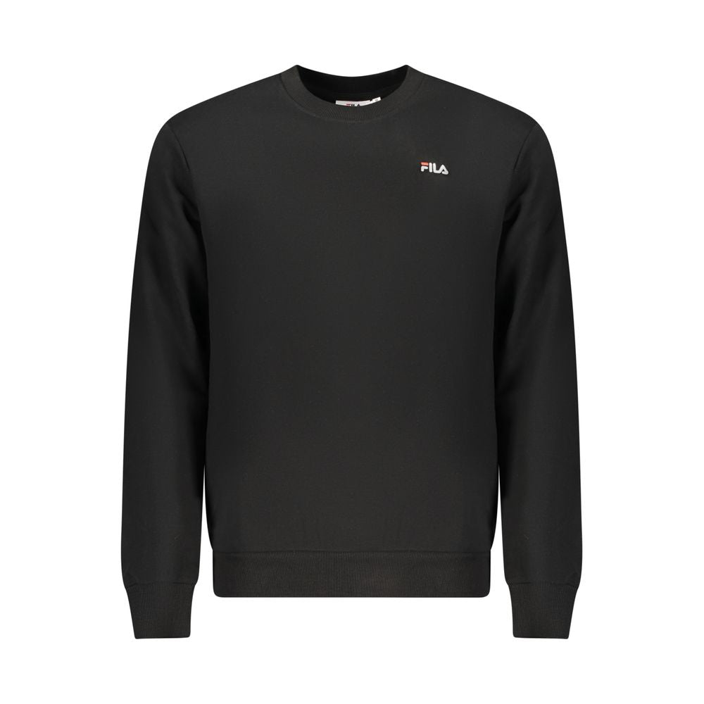Fila Black Organic Cotton Men Sweatshirt Fila