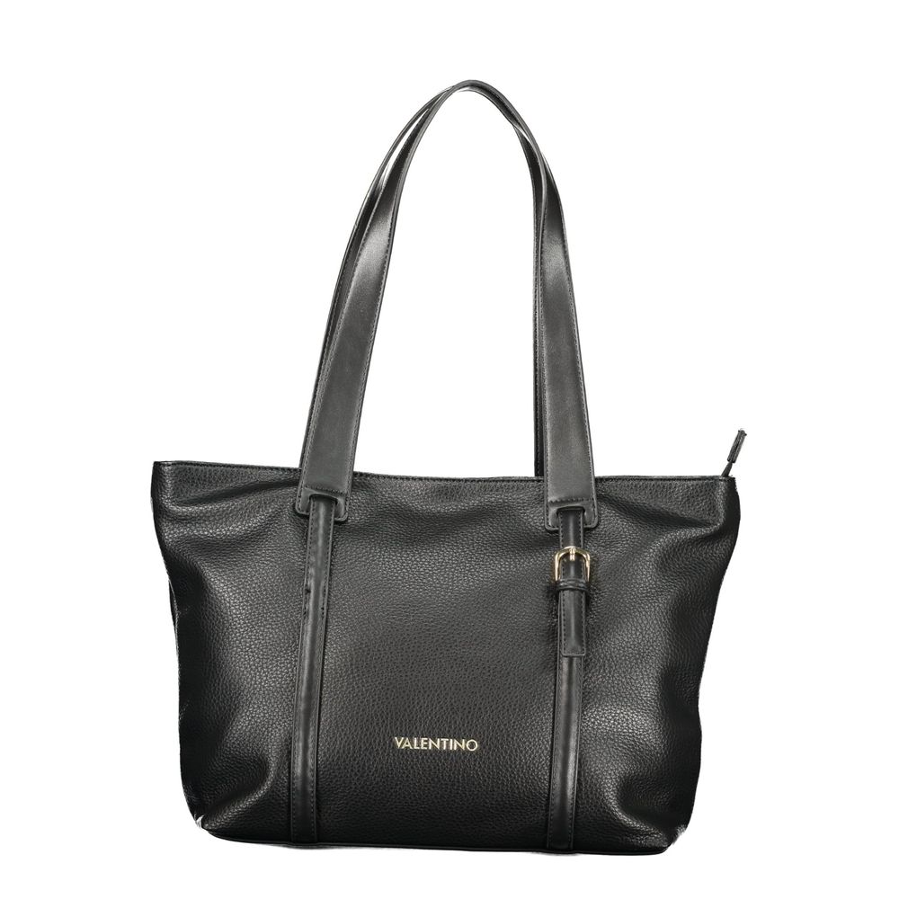 Mario Valentino Black Polyurethane Women's Bag for Sophisticated Accessorizing