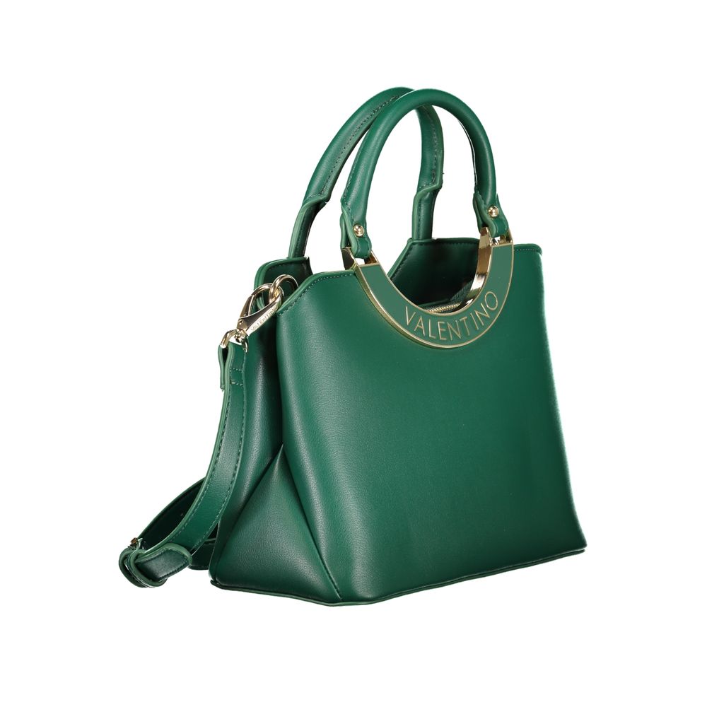 Mario Valentino Verde Polyurethane Women's Bag with Adjustable Shoulder Strap