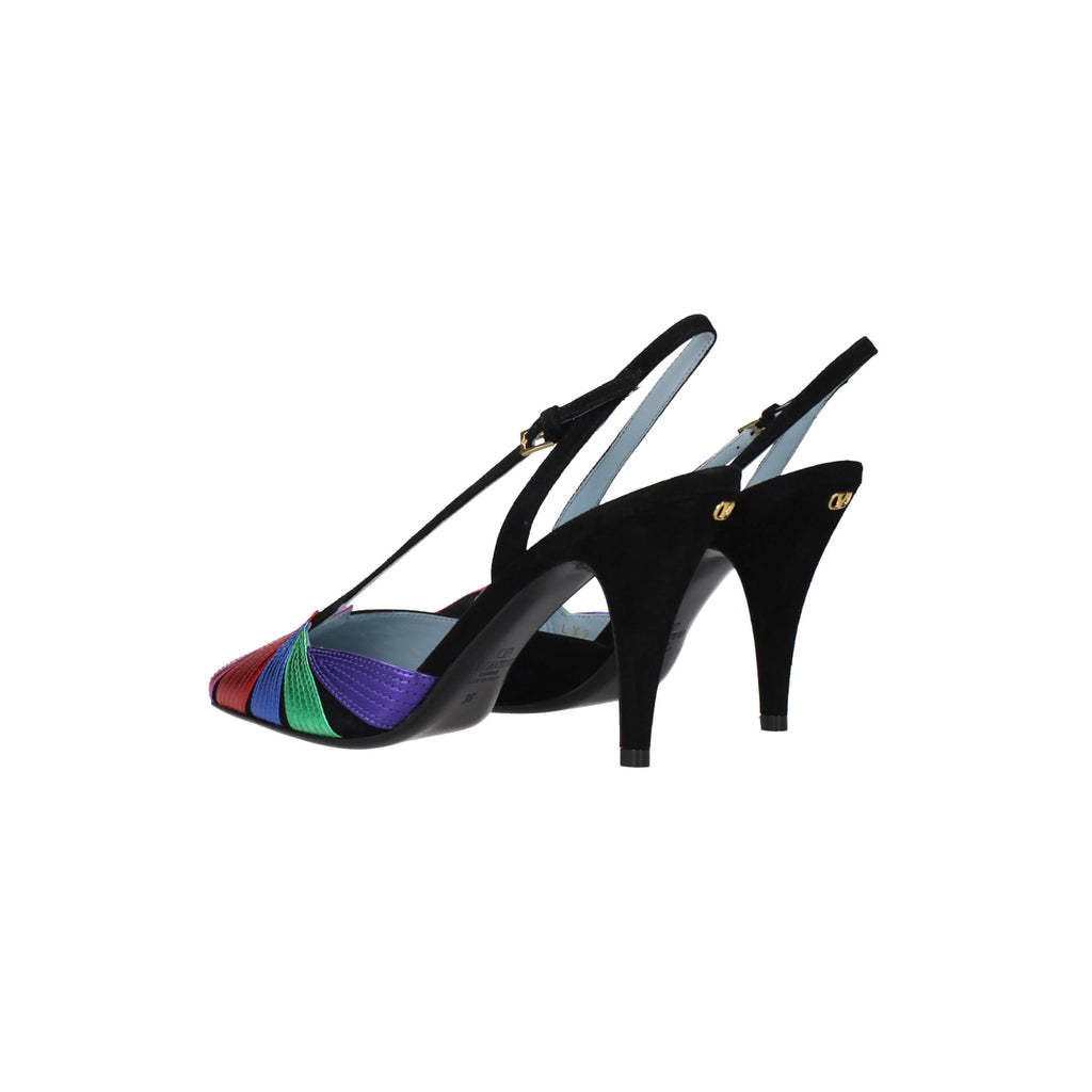 Valentino Garavani Black Leather High Heel Pumps