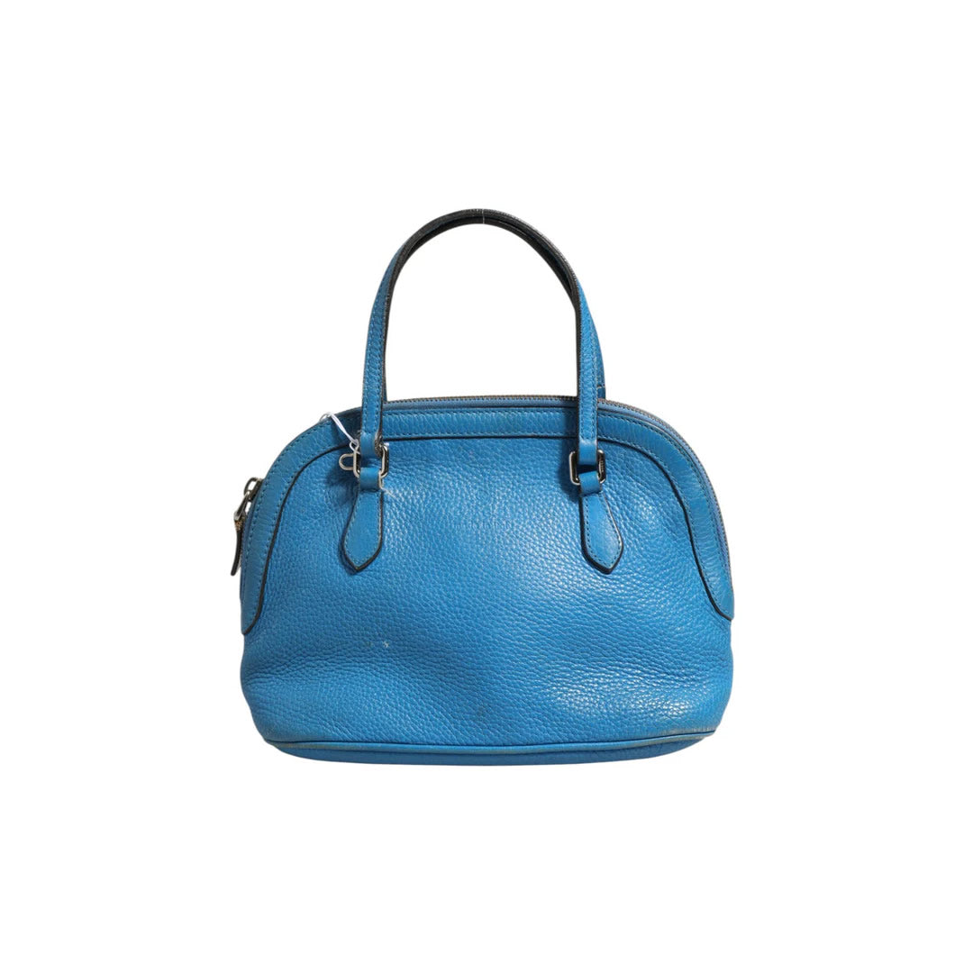 Gucci Blue Leather Dome Handbag