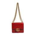 Gucci Marmont small shoulder bag in Rosso Ancora red leather
