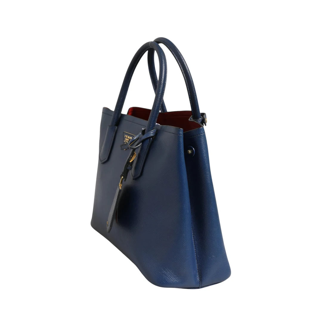 Prada Blue Saffiano Leather 2way Bag